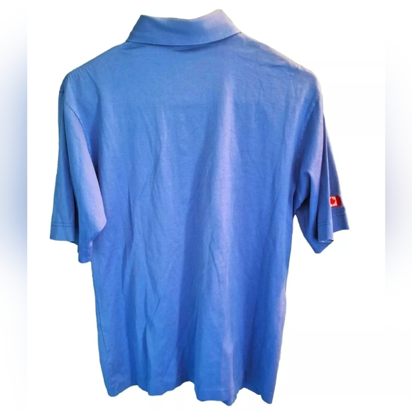 Vintage CBC TELEVISION SPORTS Short Sleeve MEDIA POLO SHIRT - Picture 5 of 5